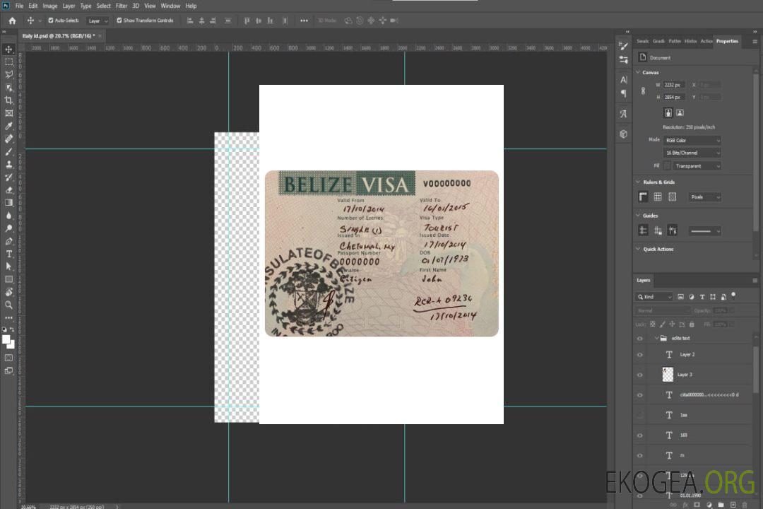 Visa BELIZE (2) template